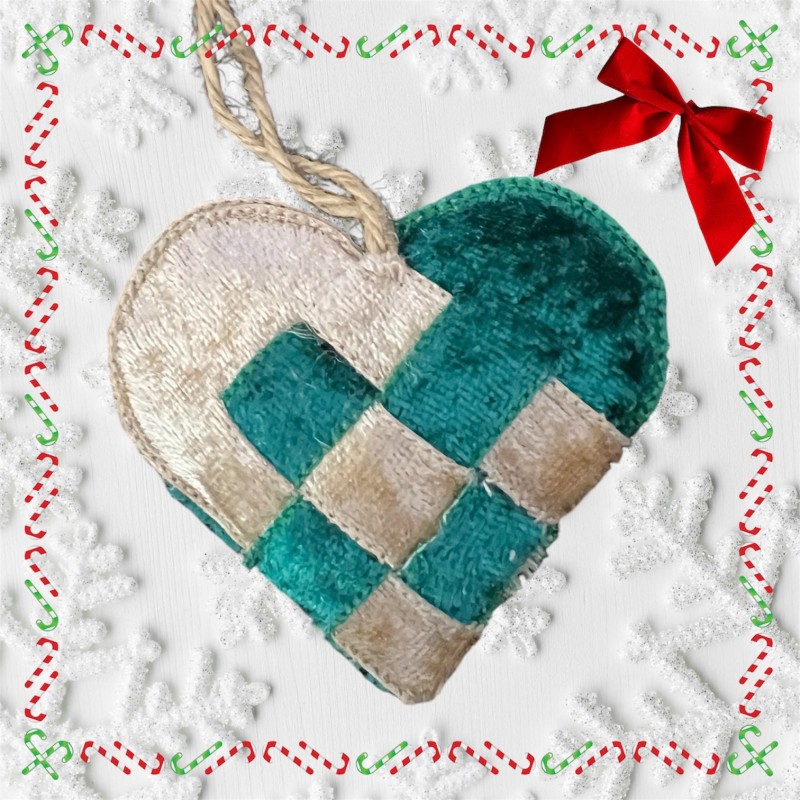 Coeur déco de noël x3