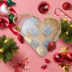 Coeur déco de noël x3