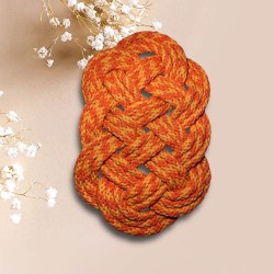 Dessous de plat ovale orange