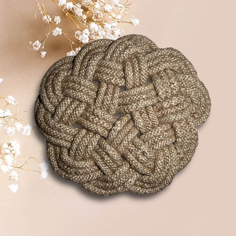 Dessous de plat rond corde