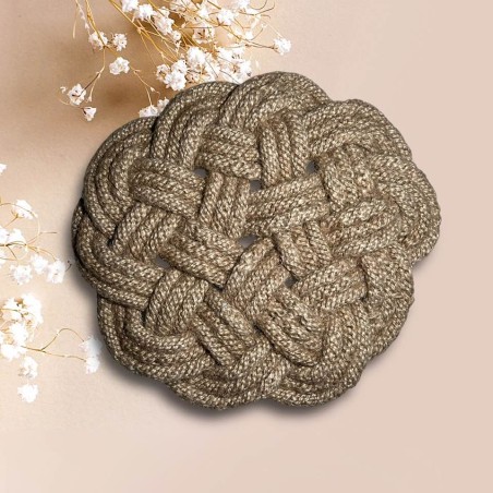 Dessous de plat rond corde