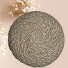 Dessous de plat rond en jean noeud marin