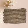 Dessous de plat rectangulaire en jean noeud marin