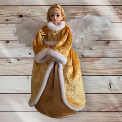 Ange Lumineux doré 32 cm