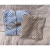 Lingettes x6 grises et taupe
