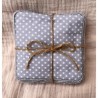 Lingettes x6 à pois gris