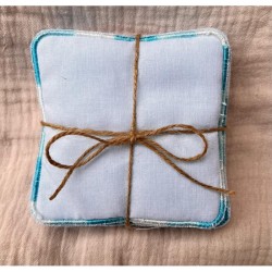 Lingettes x6 bleu pastel