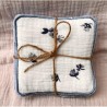 Lingettes x6 imprimées bleues