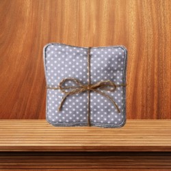 Lingettes x6 à pois gris