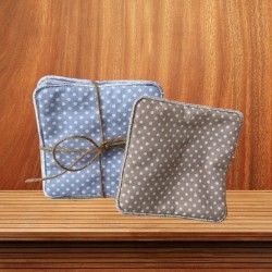 Lingettes x6 grises et taupe