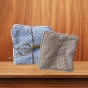 Lingettes x6 grises et taupe