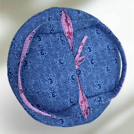 Sac à tarte reversible Chambré bleu et mauve