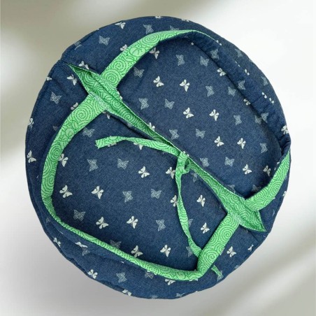 Sac à Tarte Réversible chambré Bleu et Vert