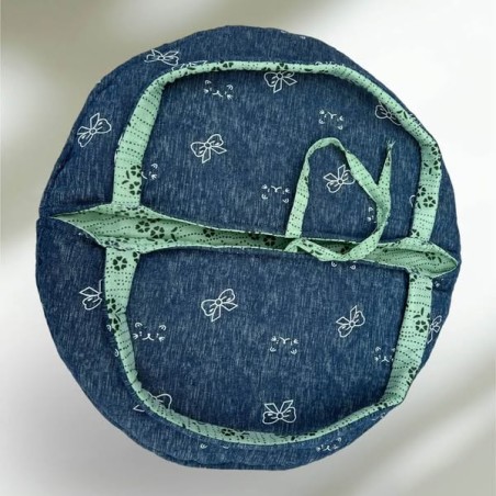 Sac à Tarte Réversible Chambré Bleu et Vert Clair