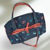 Sac à Cake Réversible Chambré Bleu et Orange