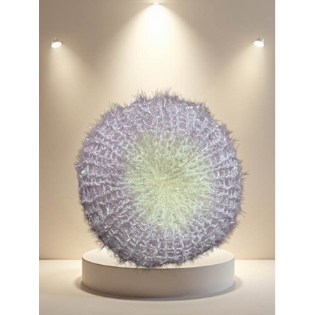 Eponge tawashi lavable lila et blanche