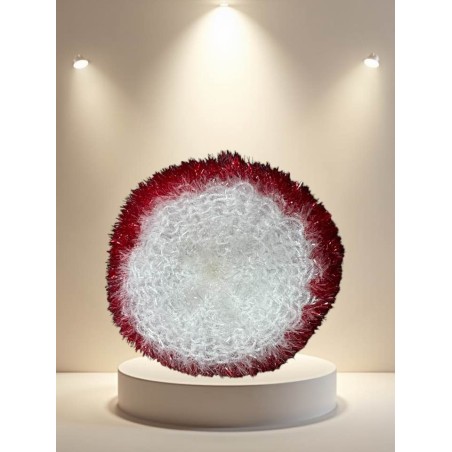 Eponge tawashi lavable douce blanche et rouge