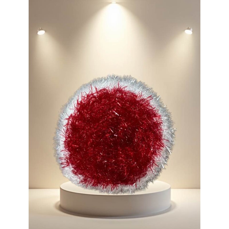 Eponge tawashi lavable douce rouge et blanche