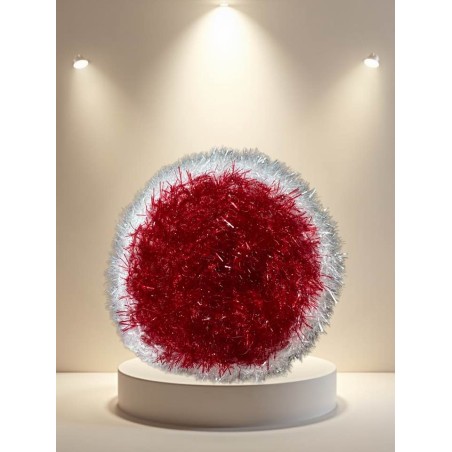 Eponge tawashi lavable douce rouge et blanche