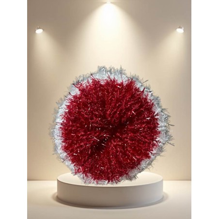 Eponge tawashi lavable rouge et blanche