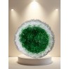 Eponge tawashi lavable douce vert sapin et blanche