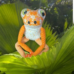 Petite Grenouille Câline  orange