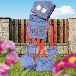 Petit Robot bleu en Coton