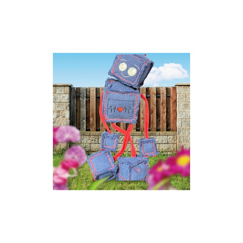 Petit Robot bleu en Coton