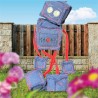 Petit Robot bleu en Coton