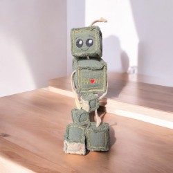 Petit Robot vert en Coton