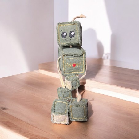 Petit Robot vert en Coton