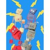 Petit Robot vert en Coton