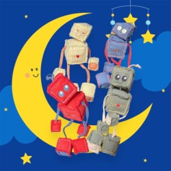 Petit Robot Jaune Attendrissant