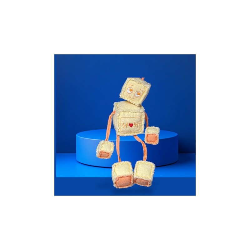 Petit Robot Jaune Attendrissant
