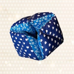 Balle flexagone bleu